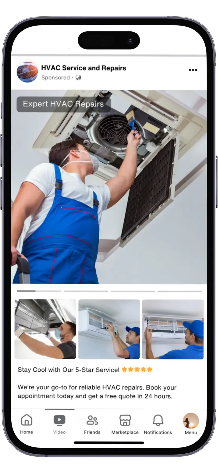 home service facebook ads in calgary a technician painting a home home service facebook ads in calgary a technician painting a home